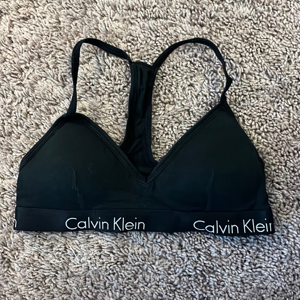 Calvin Klein black bralette lightly lined size S